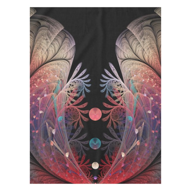 Jonglage Abstract Modern Fantasy Fractal Art Tablecloth (Front)