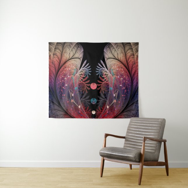 Jonglage Abstract Modern Fantasy Fractal Art Tapestry (In Situ (Horizontal))