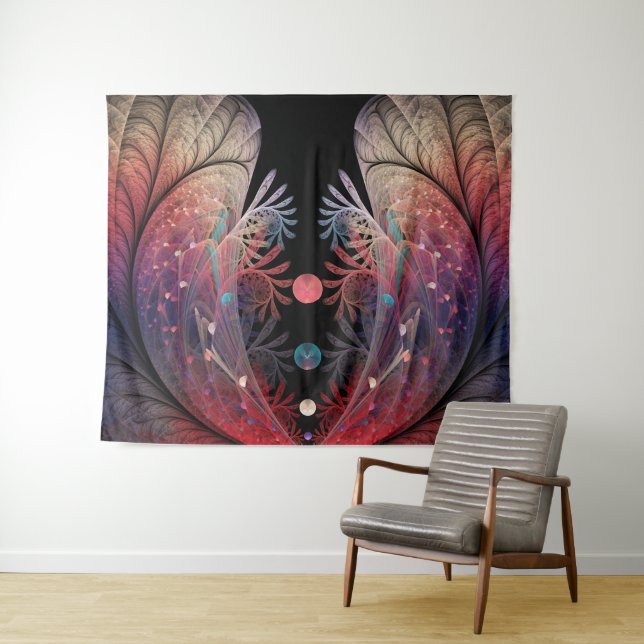 Jonglage Abstract Modern Fantasy Fractal Art Tapestry (In Situ (Horizontal))