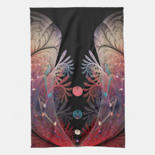 Jonglage Abstract Modern Fantasy Fractal Art Tea Towel