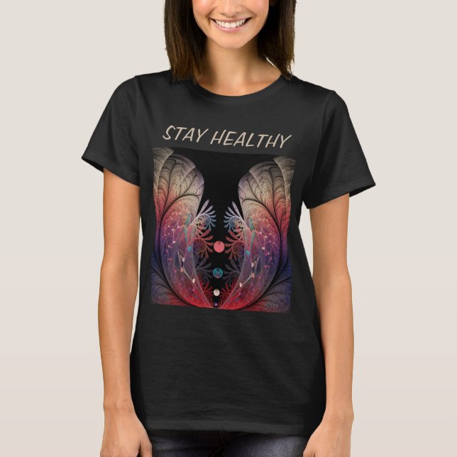 Jonglage Abstract Modern Fantasy Fractal Art Text T-Shirt (Front)