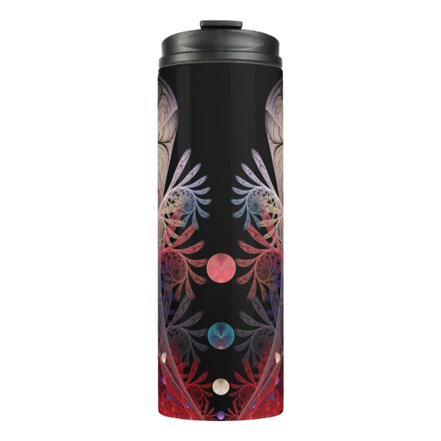 Jonglage Abstract Modern Fantasy Fractal Art Thermal Tumbler (Front)