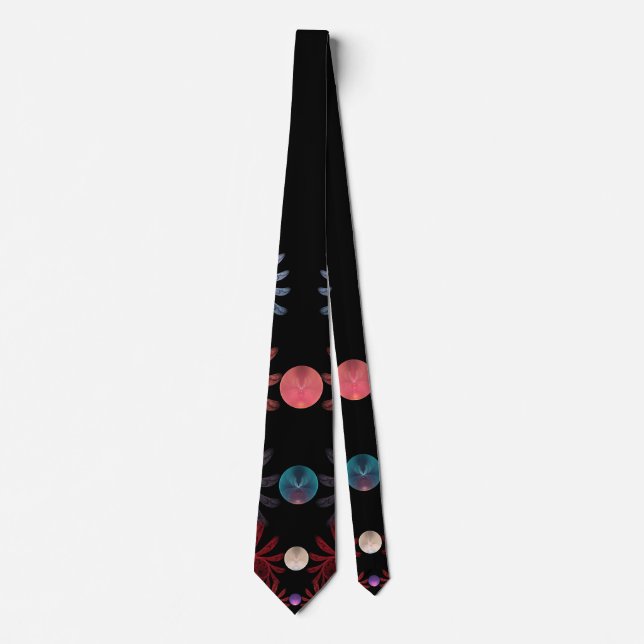 Jonglage Abstract Modern Fantasy Fractal Art Tie (Front)