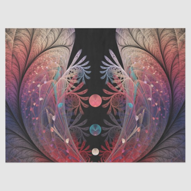 Jonglage Abstract Modern Fantasy Fractal Art Tissue Paper (Front)