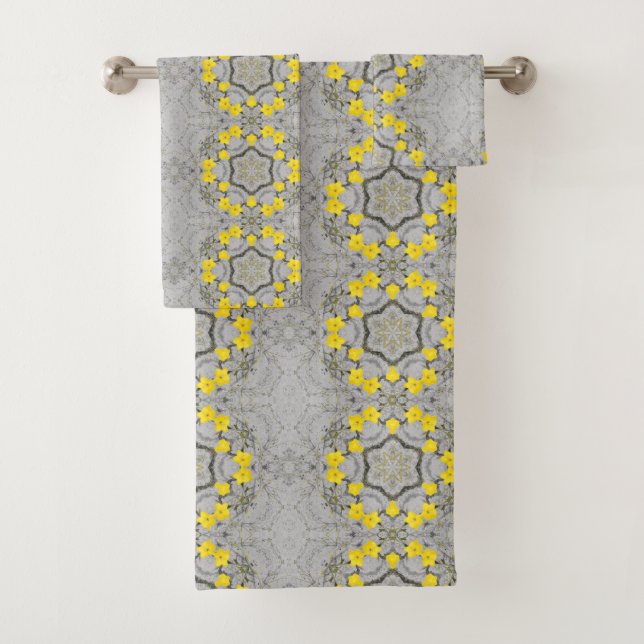 Jonquil Harmony Wheel  Bath Towel Set (Insitu)