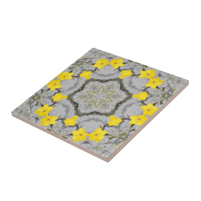 Jonquil Harmony Wheel  Ceramic Tile (Side)