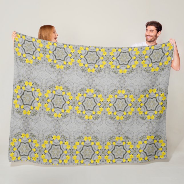Jonquil Harmony Wheel  Fleece Blanket (In Situ)