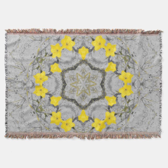 Jonquil Harmony Wheel  Throw Blanket (Front)