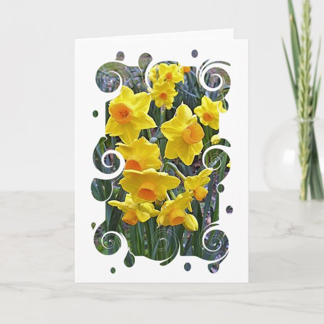 Jonquils Blank Greeting Card (Front)