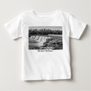 Joplin Grand Falls Overview Grayscale Baby T-shirt