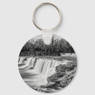 Joplin Grand Falls Overview Grayscale Key Ring