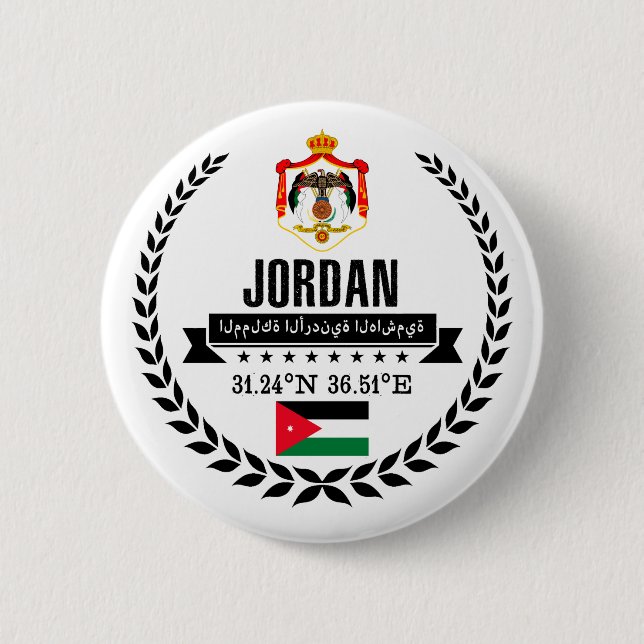 Jordan 6 Cm Round Badge (Front)