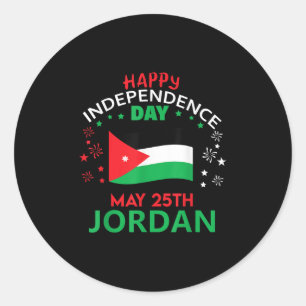 Jordan 79th Independence Day Jordanian Pride Jorda Classic Round Sticker