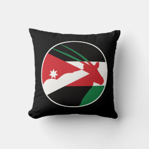 Jordan Arabian oryx Jordanian National Animal Flag Cushion