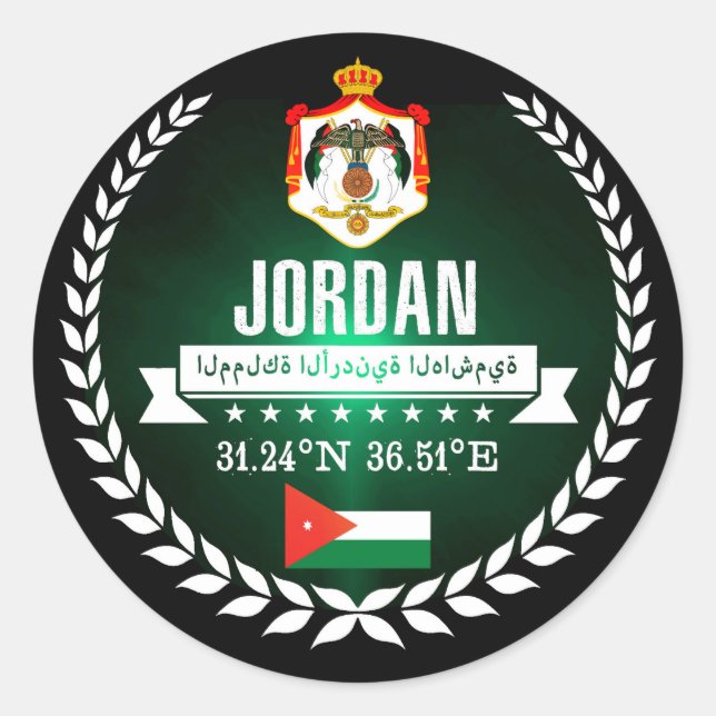 Jordan Classic Round Sticker (Front)