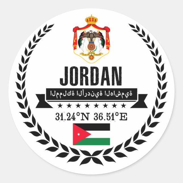 Jordan Classic Round Sticker (Front)