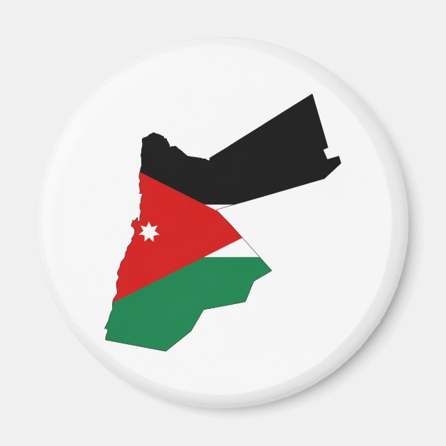 Jordan country flag map shape silhouette magnet (Front)