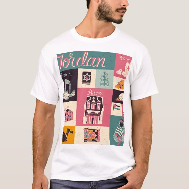 Jordan Culture Retro Illustrated Symbols T-Shirt (Front)