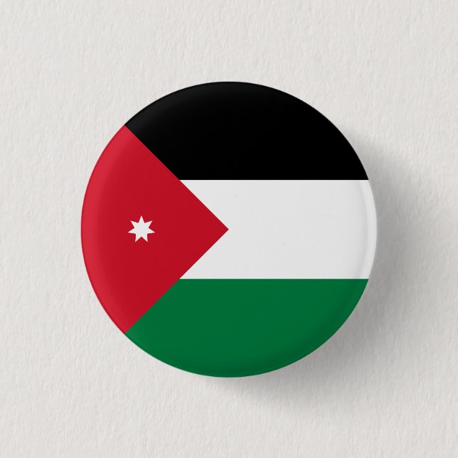 Jordan Flag 3 Cm Round Badge (Front)