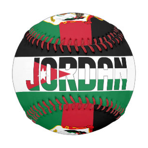 Jordan Flag and Coat of Arms Patriotic Baseball