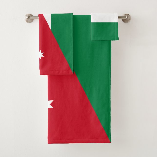 Jordan Flag Bath Towel Set (Insitu)