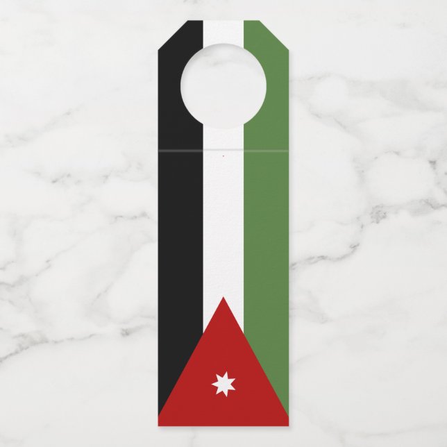 Jordan flag bottle tag (Front)