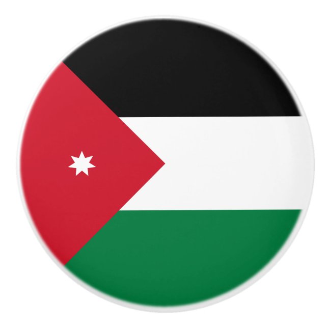 Jordan Flag Ceramic Knob (Front)