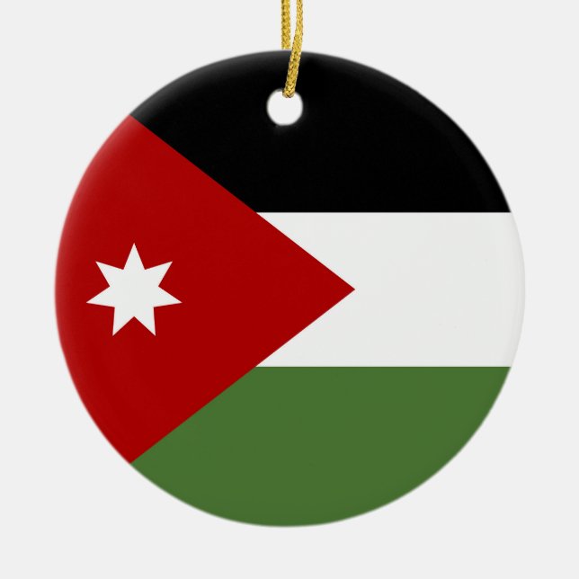 Jordan flag ceramic ornament (Front)