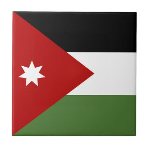 Jordan flag ceramic tile