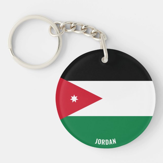 Jordan Flag Charming Patriotic Key Ring (Front)