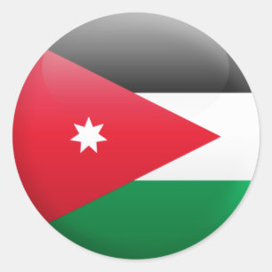 Jordan Flag Classic Round Sticker