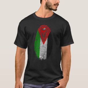 Jordan Flag Fingerprint It Is In My Dna For Jorda T-Shirt