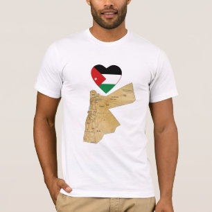 Jordan Flag Heart and Map T-Shirt