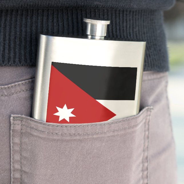 Jordan flag hip flask (In Situ)