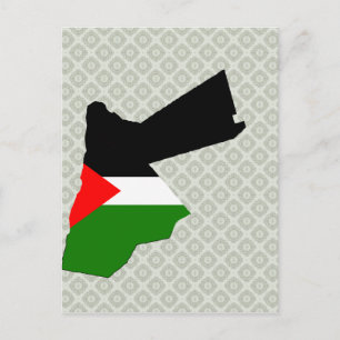 Jordan Flag Map full size Postcard