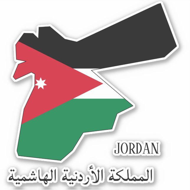 Jordan Flag Map Patriotic (Front)