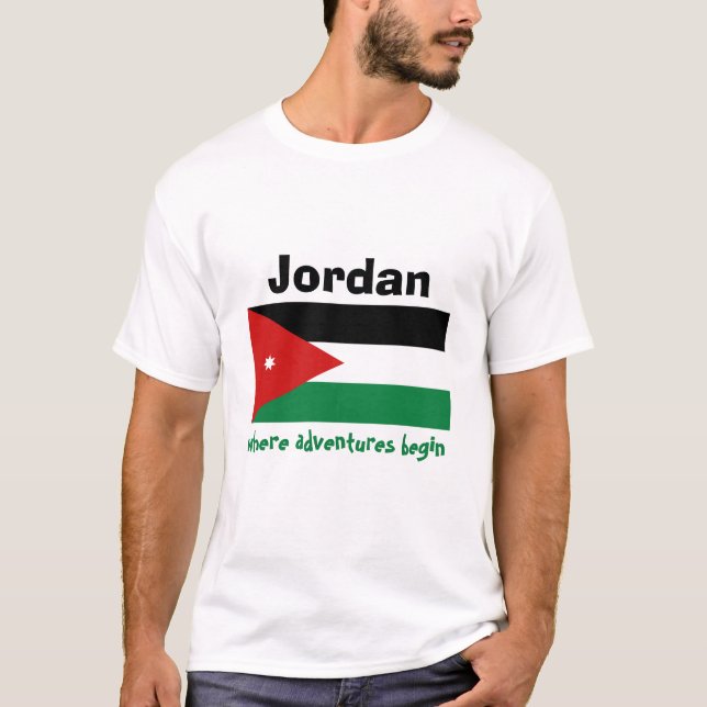 Jordan Flag + Map + Text T-Shirt (Front)