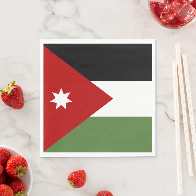 Jordan flag napkin (Insitu)