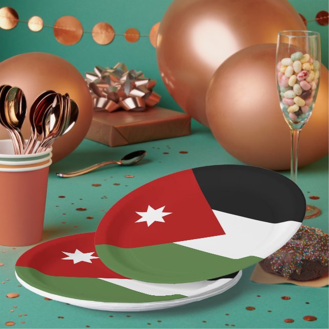 Jordan flag paper plate (Multi)