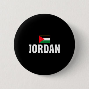 Jordan Flag Patriotic Country Roots Design 6 Cm Round Badge