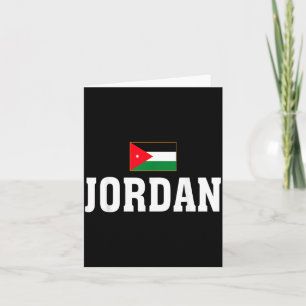 Jordan Flag Patriotic Country Roots Illustration Card
