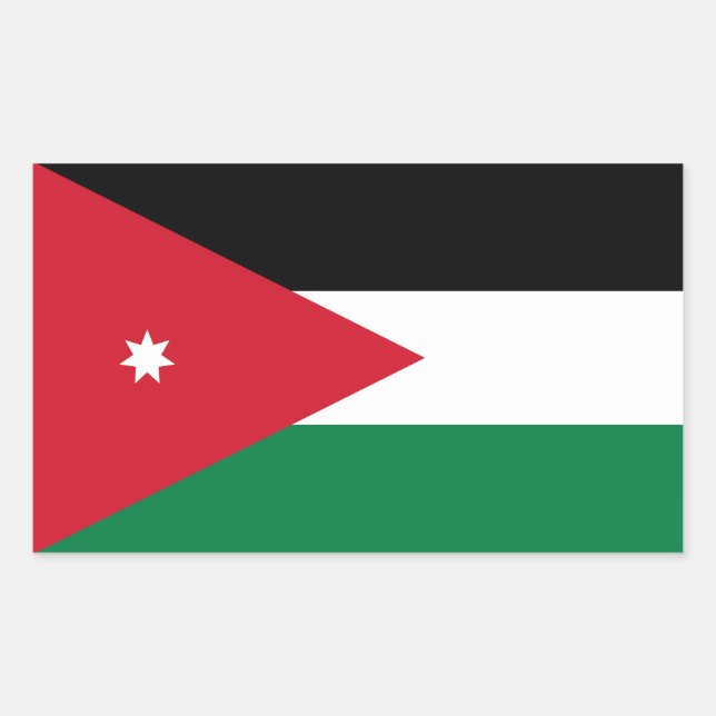 Jordan Flag Rectangular Sticker (Front)