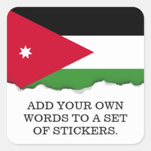 Jordan Flag Square Sticker