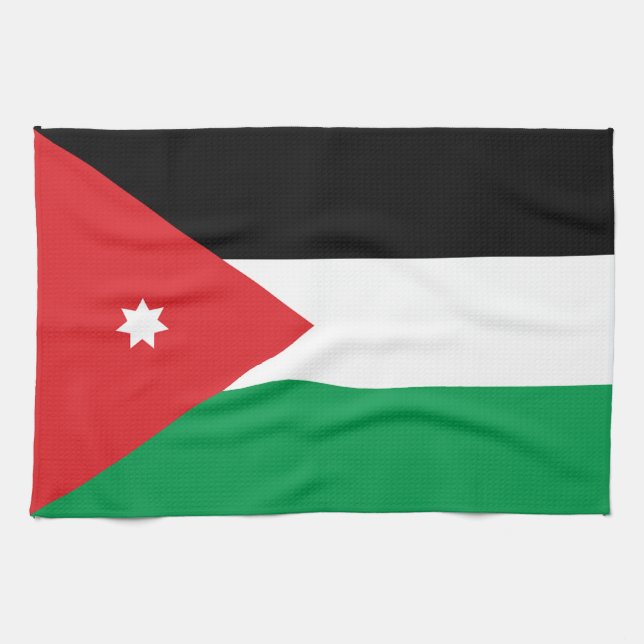 Jordan Flag Tea Towel (Horizontal)