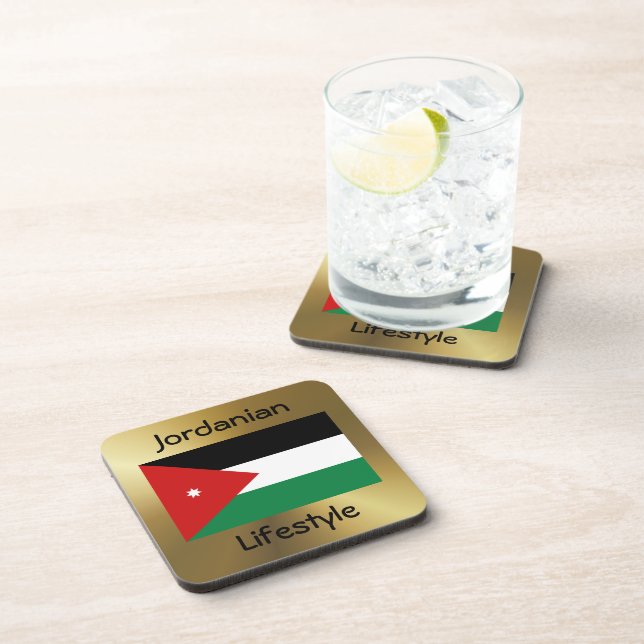 Jordan Flag+Text Coaster (Right Side)