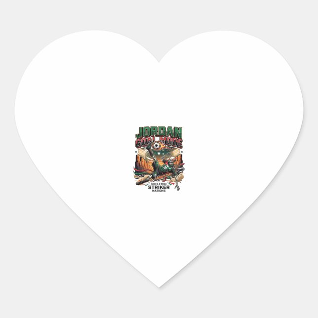 Jordan Goal Mode Skeleton Striker Nations Dynamic  Heart Sticker (Front)