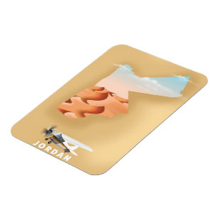 Jordan illustrated map travel poster magnet