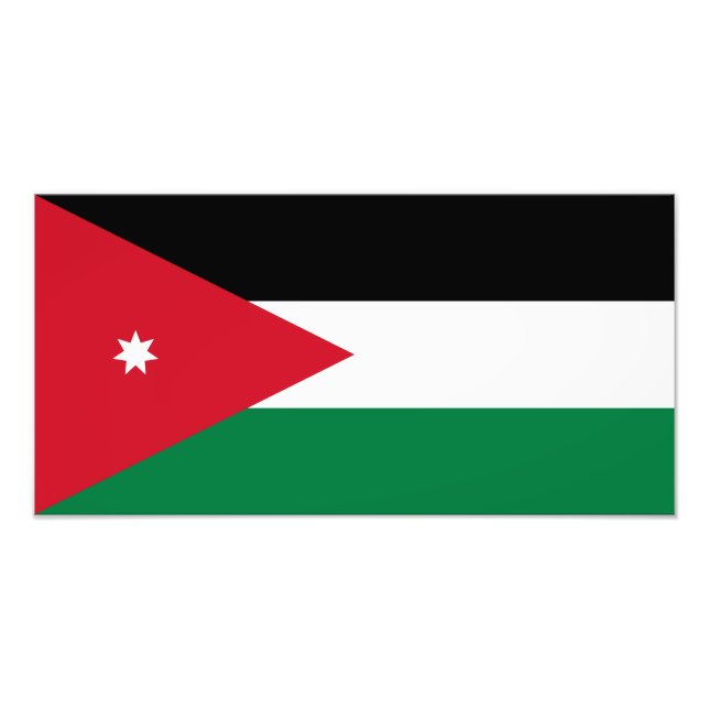 Jordan – Jordanian Flag Photo Print (Front)