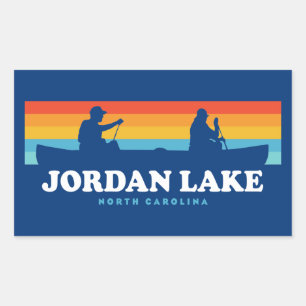 Jordan Lake North Carolina Canoe Rectangular Sticker