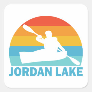 Jordan Lake North Carolina Kayak Square Sticker